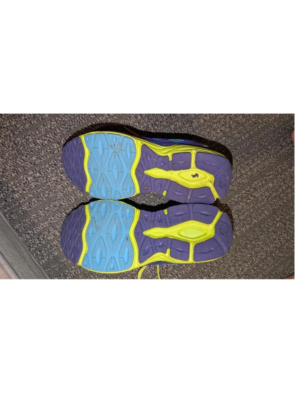 Women's New Balance 680 V3 Athletic Shoes 7.5 Purple Neon Green - Picture 3 of 5